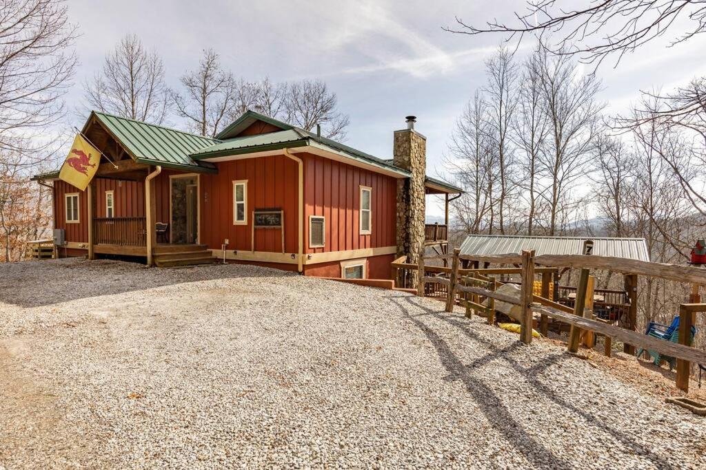 Red Rooster Family Cabin W/Hot Tub+Fire Pit+View Franklin Eksteriør billede